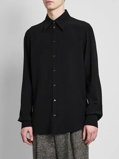 Dolce & Gabbana Men's Silk Georgette Shirt - Nero - Size 16.5 | Thumbnail 4 Dolce & Gabbana Men's Silk Georgette Shirt - Nero - Size 16.5 | Thumbnail 4
