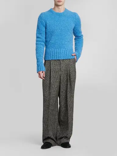 Dolce & Gabbana Men's High Pile Crewneck Sweater - Turquoise - Size 42 | Thumbnail 2 Dolce & Gabbana Men's High Pile Crewneck Sweater - Turquoise - Size 42 | Thumbnail 2