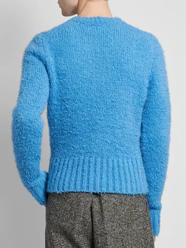 Dolce & Gabbana Men's High Pile Crewneck Sweater - Turquoise - Size 42 | Thumbnail 3 Dolce & Gabbana Men's High Pile Crewneck Sweater - Turquoise - Size 42 | Thumbnail 3