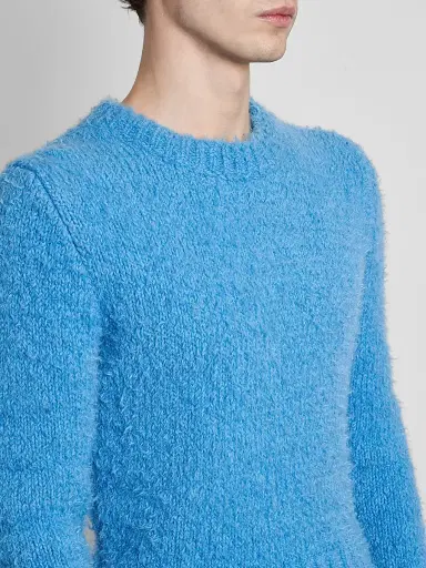 Dolce & Gabbana Men's High Pile Crewneck Sweater - Turquoise - Size 42 | Thumbnail 5 Dolce & Gabbana Men's High Pile Crewneck Sweater - Turquoise - Size 42 | Thumbnail 5