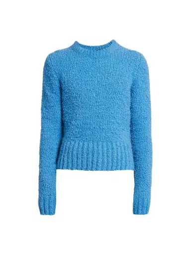 Dolce & Gabbana Men's High Pile Crewneck Sweater - Turquoise - Size 42 | Thumbnail 1 Dolce & Gabbana Men's High Pile Crewneck Sweater - Turquoise - Size 42 | Thumbnail 1