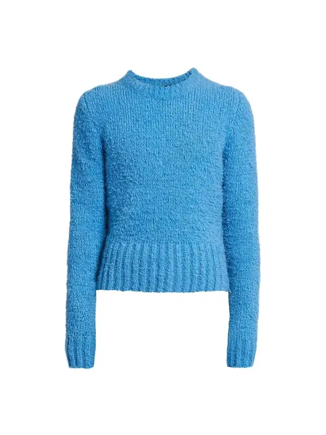 Dolce & Gabbana Men's High Pile Crewneck Sweater - Turquoise - Size 42
