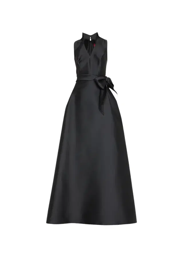 Carolina Herrera Satin V-Neck Gown