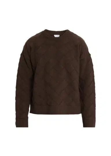 Bottega Veneta Men's Intrecciato Wool Knit Crewneck Sweater | Thumbnail 1 Bottega Veneta Men's Intrecciato Wool Knit Crewneck Sweater | Thumbnail 1