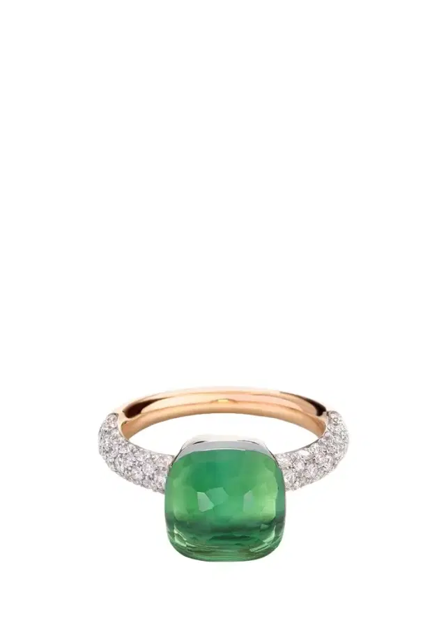 Pomellato Nudo Classic Ring with Prasiolite and Green Agate