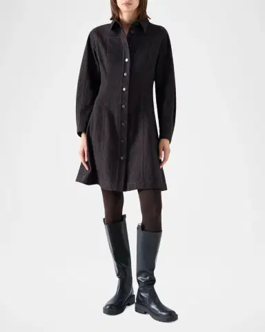 Akris punto Panel Winter Denim Shirtdress | Thumbnail 2