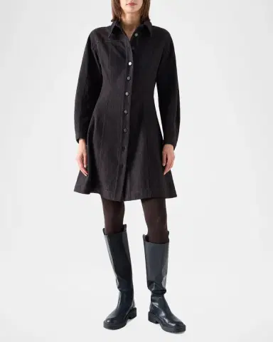 Akris punto Panel Winter Denim Shirtdress | Thumbnail 4