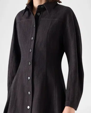 Akris punto Panel Winter Denim Shirtdress | Thumbnail 5