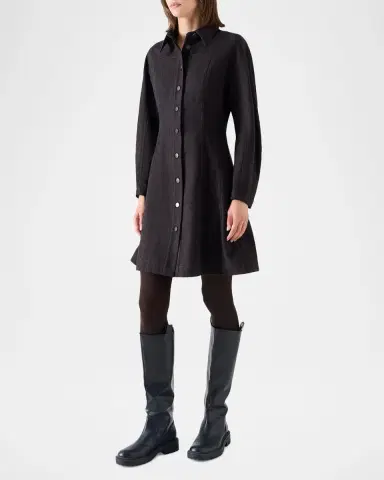 Akris punto Panel Winter Denim Shirtdress | Thumbnail 6