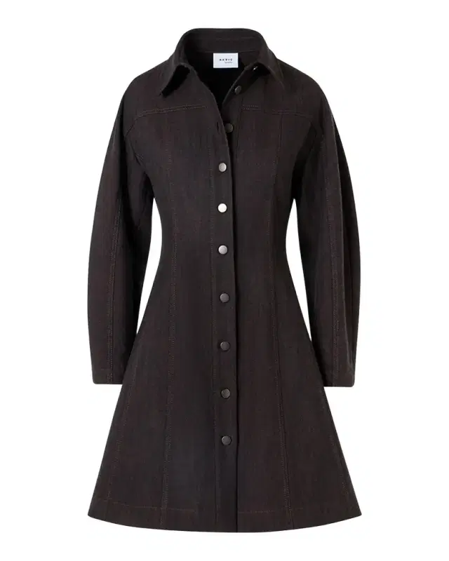 Akris punto Panel Winter Denim Shirtdress