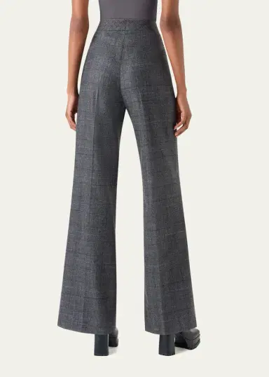 Akris Fior Prince of Whales Wool Flannel Wide-Leg Pants | Thumbnail 3 Akris Fior Prince of Whales Wool Flannel Wide-Leg Pants | Thumbnail 3