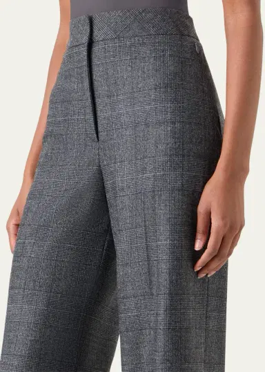 Akris Fior Prince of Whales Wool Flannel Wide-Leg Pants | Thumbnail 5 Akris Fior Prince of Whales Wool Flannel Wide-Leg Pants | Thumbnail 5