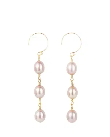 Presley Oldham Blush Earrings with Pink Freshwater Pearls | Thumbnail 1