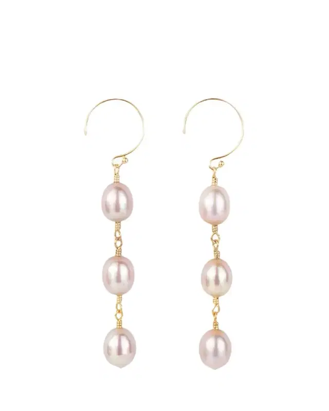 Presley Oldham Blush Earrings with Pink Freshwater Pearls