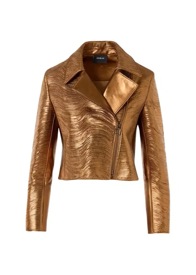 Akris Embroidered Lamé Nappa Leather Moto Jacket