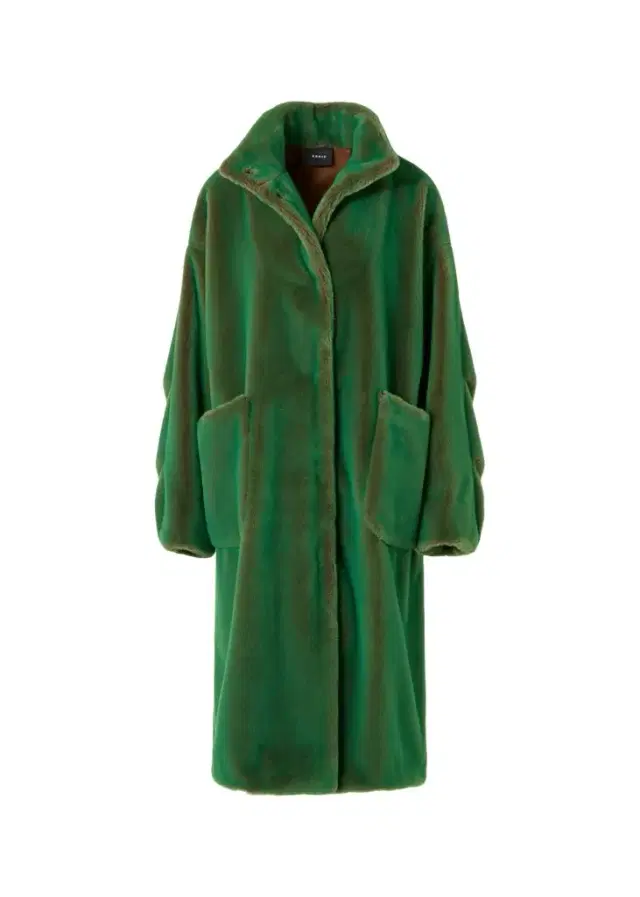 Akris Lucas Changeant Faux Fur Long Coat