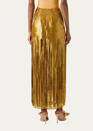 Akris Sequined Fringe Midi Skirt | Thumbnail 3