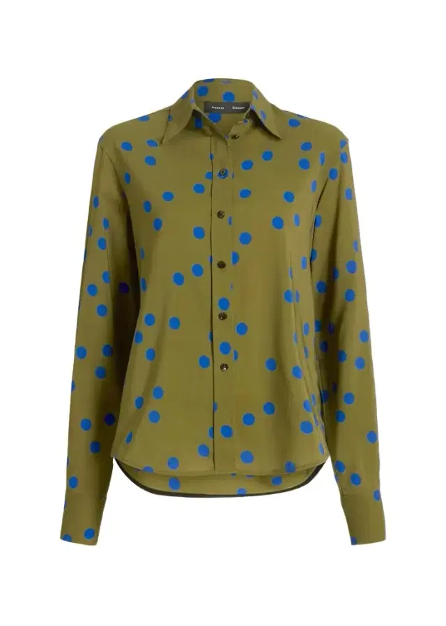 Proenza Schouler Paz Polka-Dot Button-Down Shirt