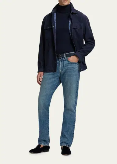Ralph Lauren Purple Label Men's American Indigo Slim-Straight Fit Jeans | Thumbnail 2