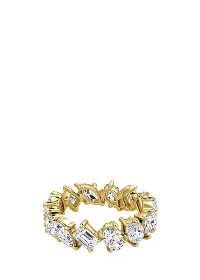 VRAI 18K Yellow Gold Lab-Grown Diamond Shooting Star Ring, Size 6
