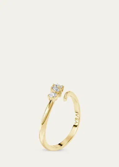 VRAI 14K Yellow Gold Lab-Grown Diamond Orion Bypass Ring, 0.19tcw | Thumbnail 2 VRAI 14K Yellow Gold Lab-Grown Diamond Orion Bypass Ring, 0.19tcw | Thumbnail 2
