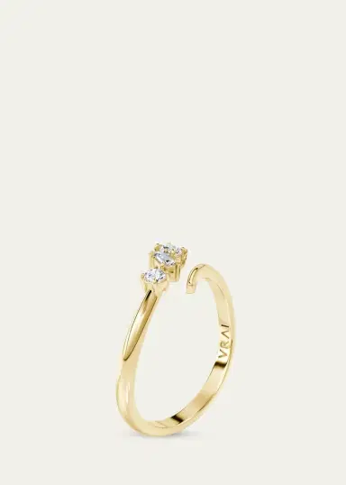 VRAI 14K Yellow Gold Lab-Grown Diamond Orion Bypass Ring, 0.19tcw | Thumbnail 2
