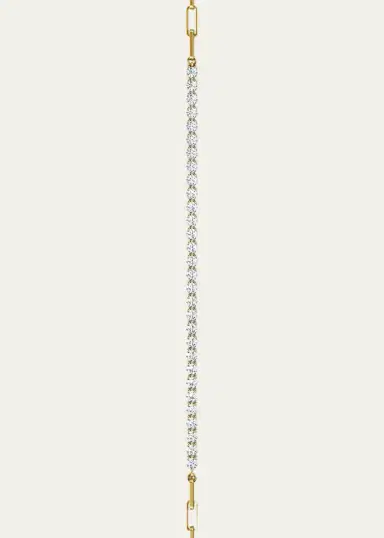 VRAI 14K Yellow Gold Lab-Grown Diamond Paperclip Bracelet, 1.2tcw | Thumbnail 2