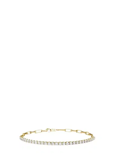 VRAI 14K Yellow Gold Lab-Grown Diamond Paperclip Bracelet, 1.2tcw | Thumbnail 1