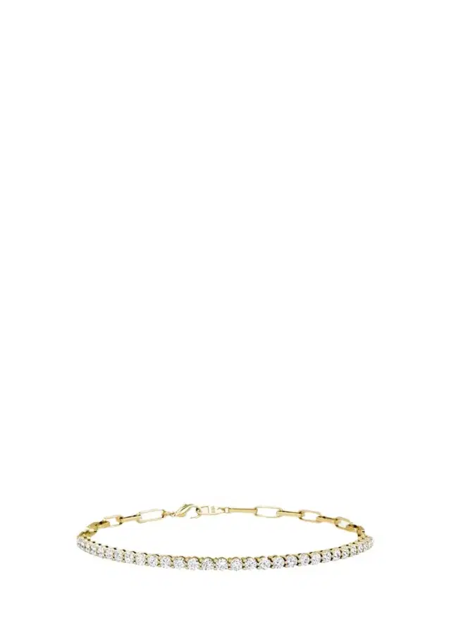 VRAI 14K Yellow Gold Lab-Grown Diamond Paperclip Bracelet, 1.2tcw