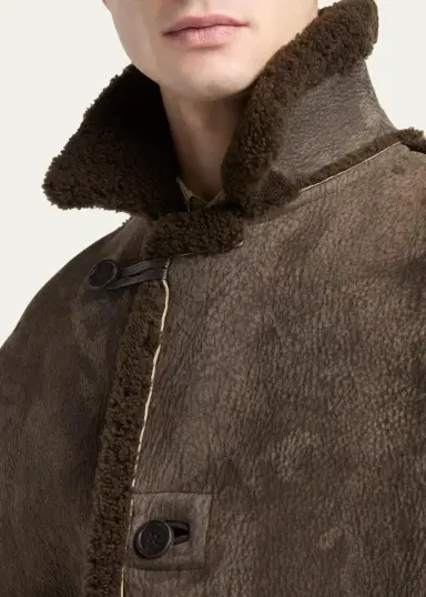 Giorgio Armani Men's Shearling-Trimmed Jacket | Thumbnail 5