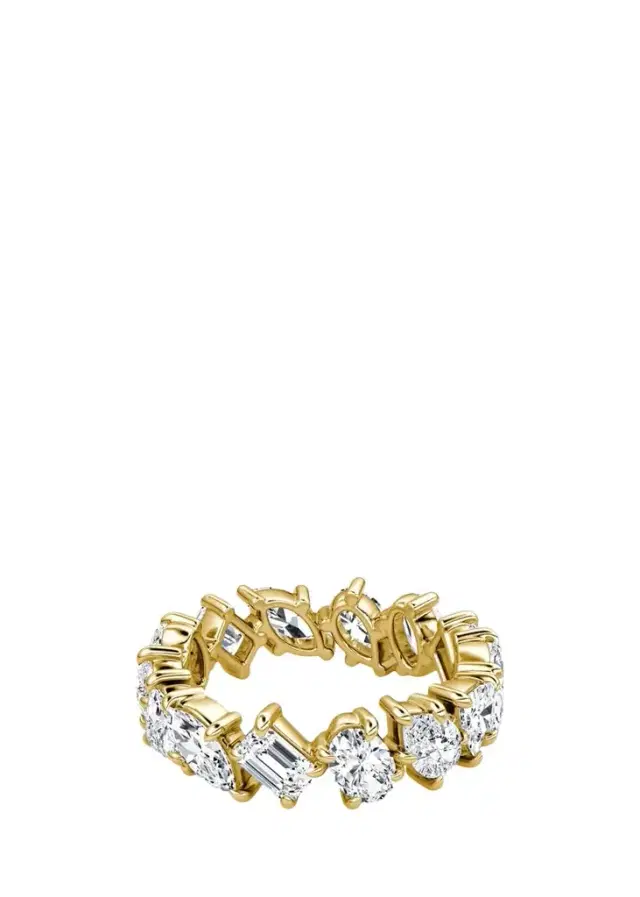 VRAI 18K Yellow Gold Lab-Grown Diamond Shooting Star Ring, Size 5