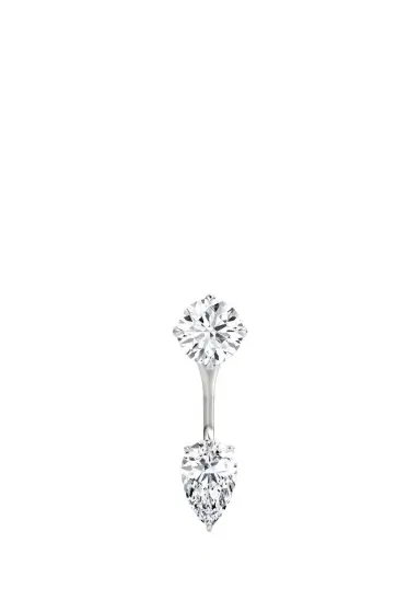 VRAI 14K White Gold Lab-Grown Diamond Solitaire Studs with Earring Jackets | Thumbnail 1