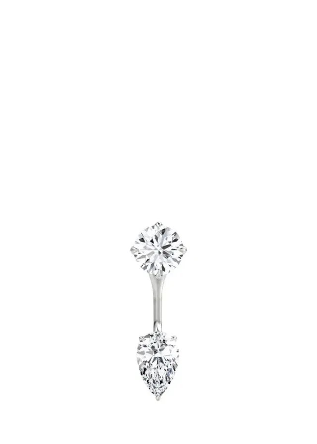 VRAI 14K White Gold Lab-Grown Diamond Solitaire Studs with Earring Jackets