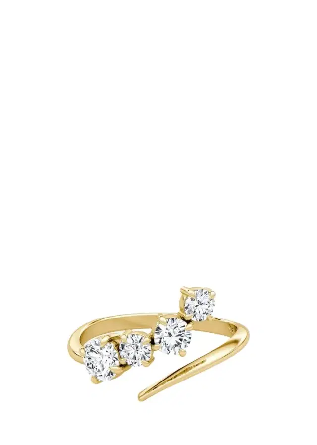 VRAI 14K Yellow Gold Lab-Grown Diamond Cosmos Ring, Size 8