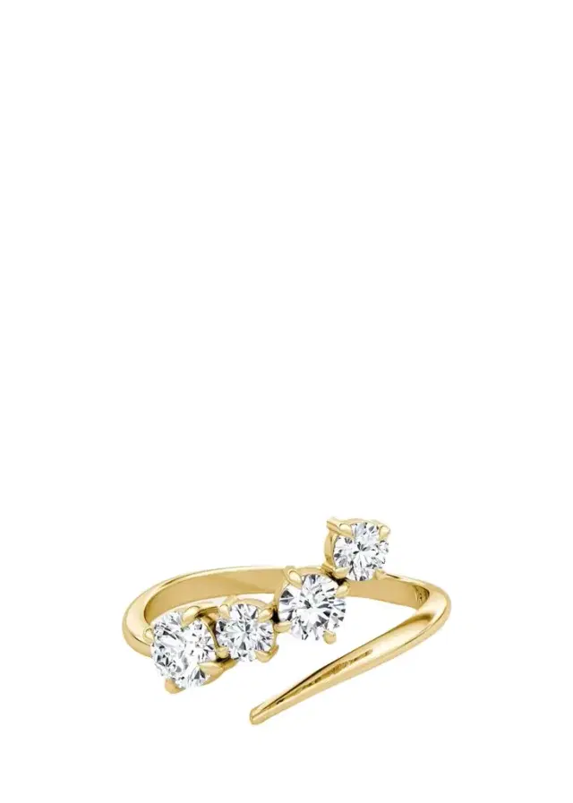 VRAI 14K Yellow Gold Lab-Grown Diamond Cosmos Ring, Size 6