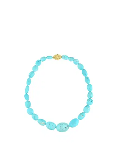Paul Morelli 18K Yellow Gold Graduated Turquoise Necklace | Thumbnail 2