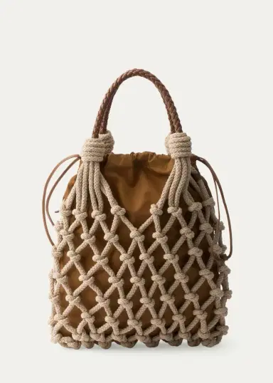 Prada Nou Macrame Top Handle Bag | Thumbnail 2