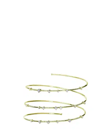 MATTIA CIELO 18K Yellow Gold Diamond 3-Row Wrap Bracelet | Thumbnail 2