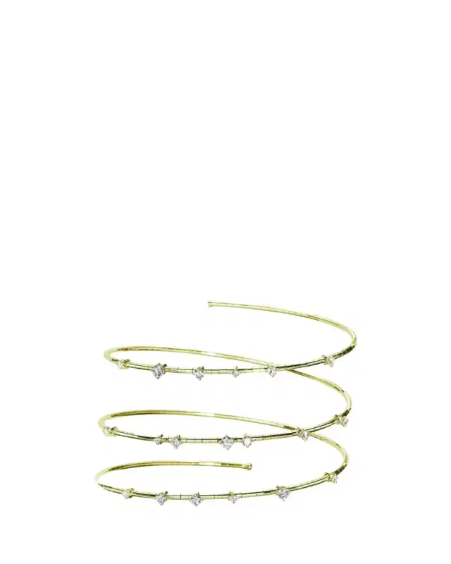 MATTIA CIELO 18K Yellow Gold Diamond 3-Row Wrap Bracelet