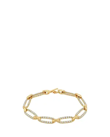 Lizzie Mandler Fine Jewelry Love Knot 18K Yellow Gold Diamond Pave Flat Link Bracelet | Thumbnail 2 Lizzie Mandler Fine Jewelry Love Knot 18K Yellow Gold Diamond Pave Flat Link Bracelet | Thumbnail 2