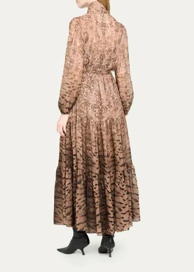 Kobi Halperin Oak Tiered Mixed-Print Maxi Dress | Thumbnail 3