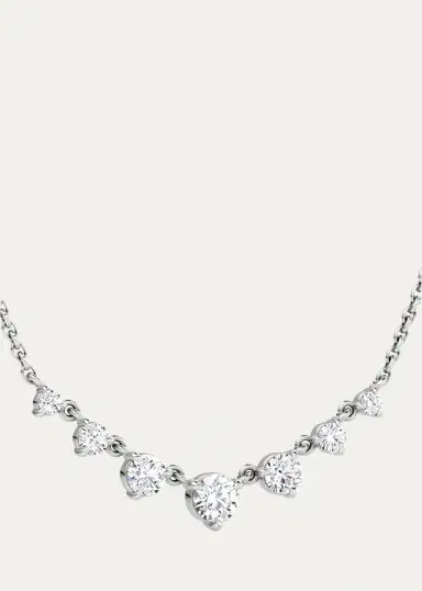 VRAI 14K White Gold Lab-Grown Diamond Linked Tennis Necklace | Thumbnail 2