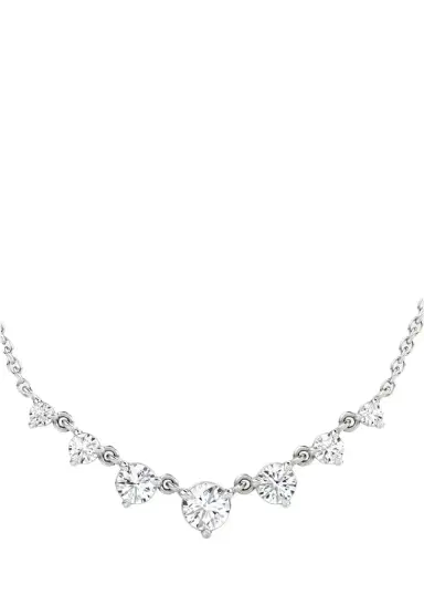 VRAI 14K White Gold Lab-Grown Diamond Linked Tennis Necklace | Thumbnail 1