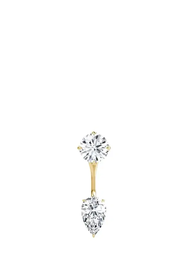 VRAI 14K Yellow Gold Lab-Grown Diamond Solitaire Studs with Earring Jackets
