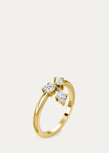 VRAI 14K Yellow Gold Lab-Grown Diamond Falling Star Ring | Thumbnail 2