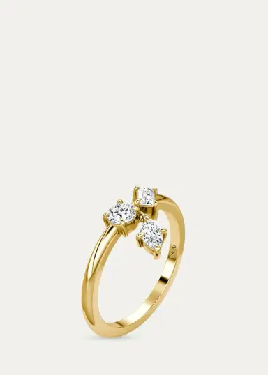 VRAI 14K Yellow Gold Lab-Grown Diamond Falling Star Ring, Size 5 | Thumbnail 2