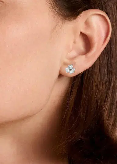 VRAI 14K White Gold Lab-Grown Diamond Constellation Stud Earrings | Thumbnail 2
