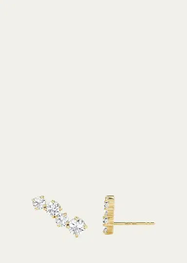 VRAI 14K Yellow Gold Lab-Grown Diamond Cosmos Stud Earrings | Thumbnail 3