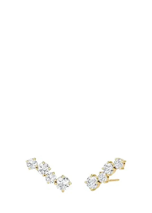 VRAI 14K Yellow Gold Lab-Grown Diamond Cosmos Stud Earrings