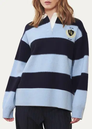 WE-AR4 The Royal Striped Polo Sweater | Thumbnail 4 WE-AR4 The Royal Striped Polo Sweater | Thumbnail 4
